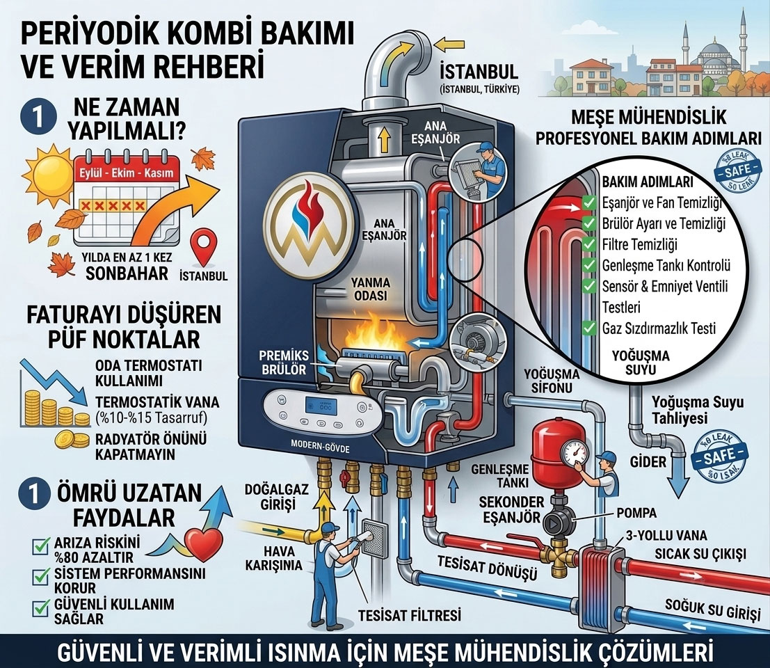 Kombi Bakımı Ne Zaman Yapılmalı? Faturayı Düşüren ve Ömrü Uzatan Püf Noktalar