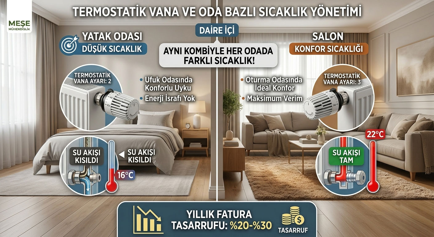 Termostatik Vana Nedir? Her Odada Farklı Sıcaklık ile Fatura Tasarrufu